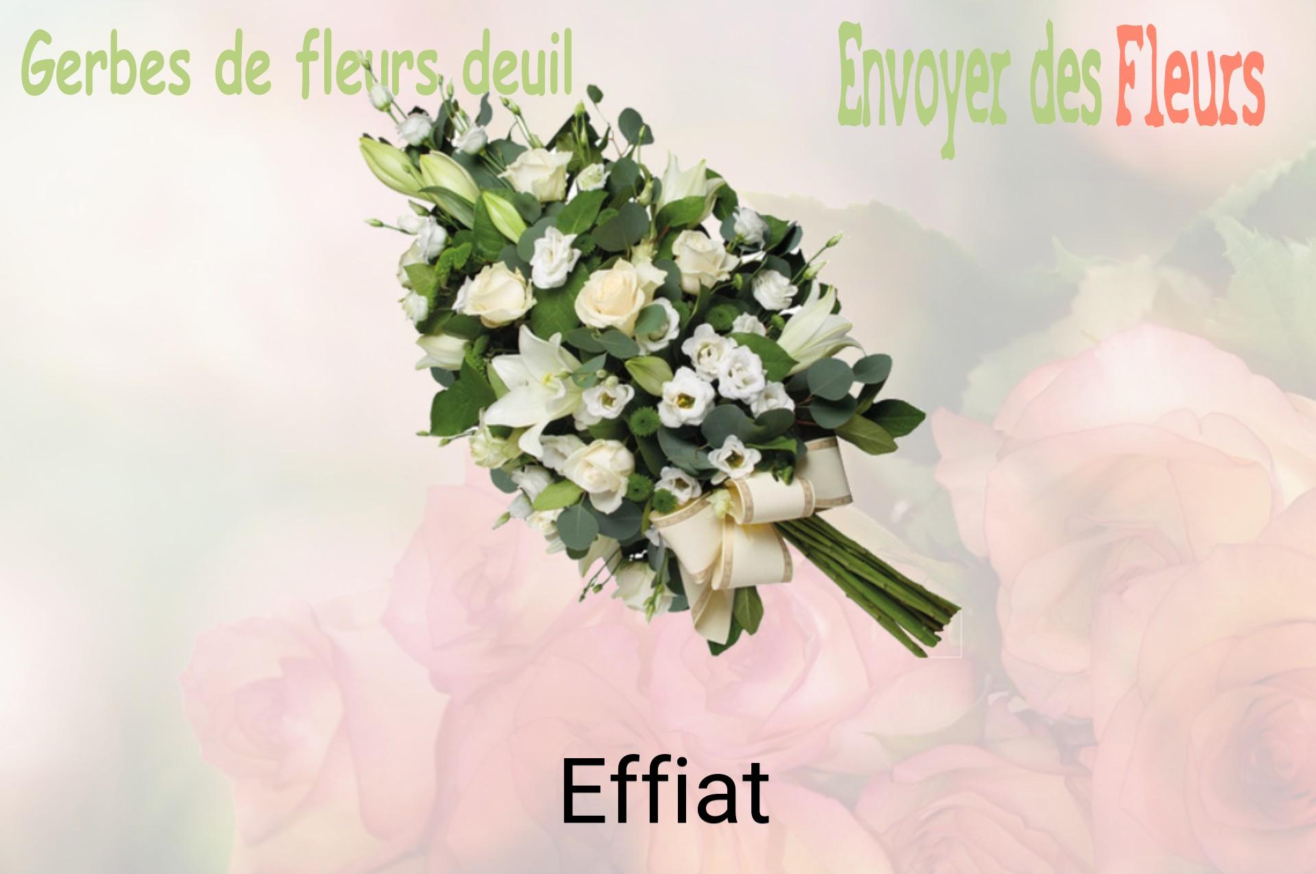 Gerbe de fleurs de deuil livrée à Effiat